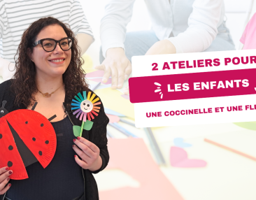 Vidéo de deux ateliers créatifs coccinelle et coeur à réaliser avec des enfants.